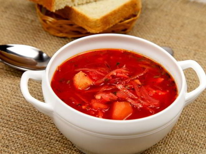Рецепт борща со свежими помидорами