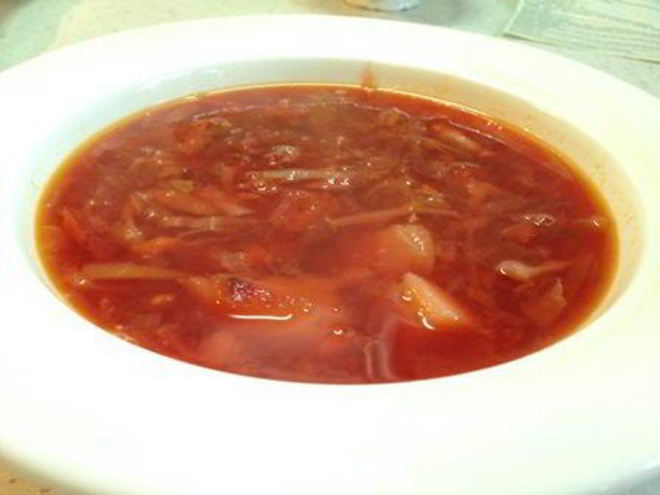 Рецепт борща украинского постного