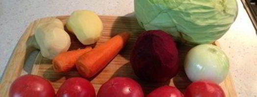 борщ украинский постный. Шаг 2