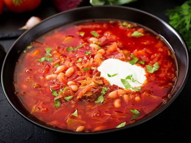 Рецепт борща жареного