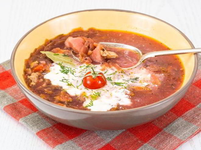 Рецепт чечевичного постного борща