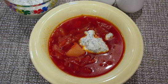 Диетический борщ для похудения