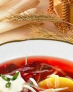 Холодный борщ с фасолью