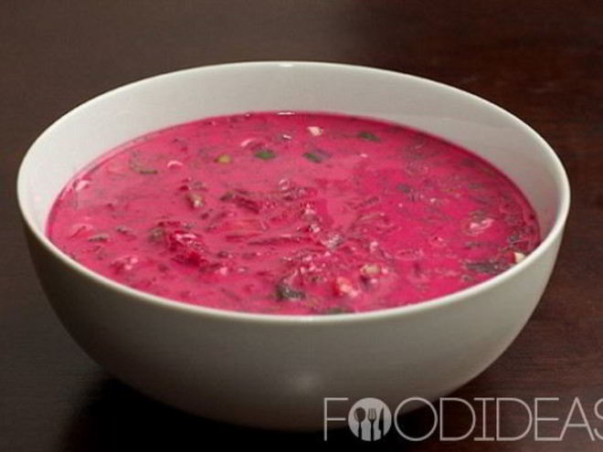 Рецепт холодного борща с маринованной свеклой