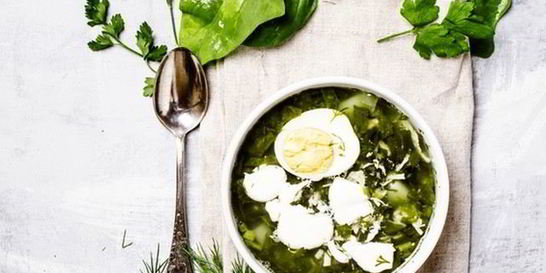 Холодный щавелевый борщ