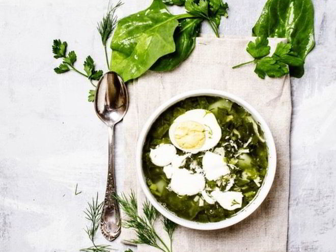 Рецепт холодного щавелевого борща