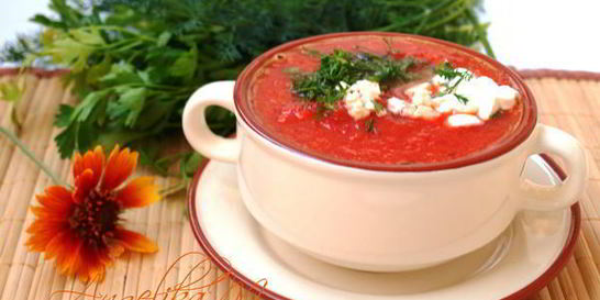 Крем-борщ из свеклы и яблок