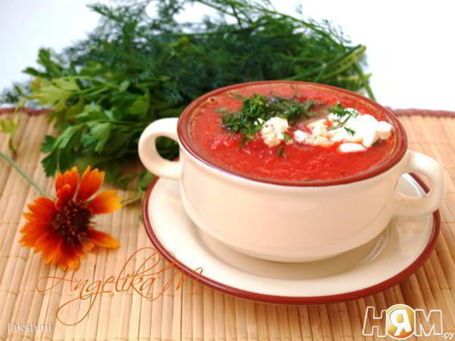 Рецепт крема-борща из свеклы и яблок