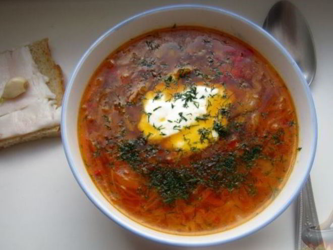 Рецепт маминого борща