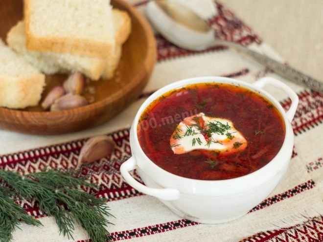 Рецепт овощного борща