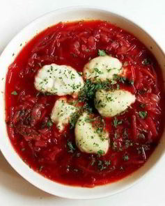 Полтавский борщ с галушками