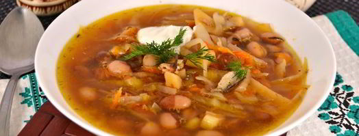 постный борщ с килькой и фасолью. Шаг 8