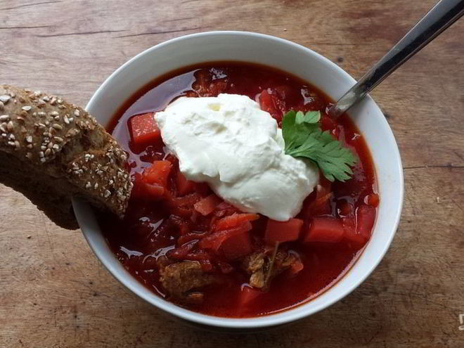 Рецепт простого борща со свеклой