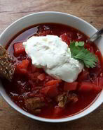 Простой борщ со свеклой