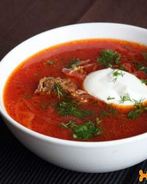 Русский борщ с мясом