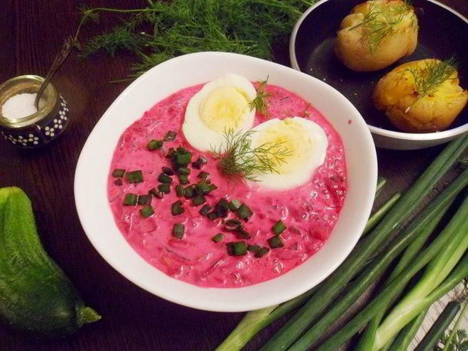 Рецепт шалтибарщая — холодного борща по-литовски