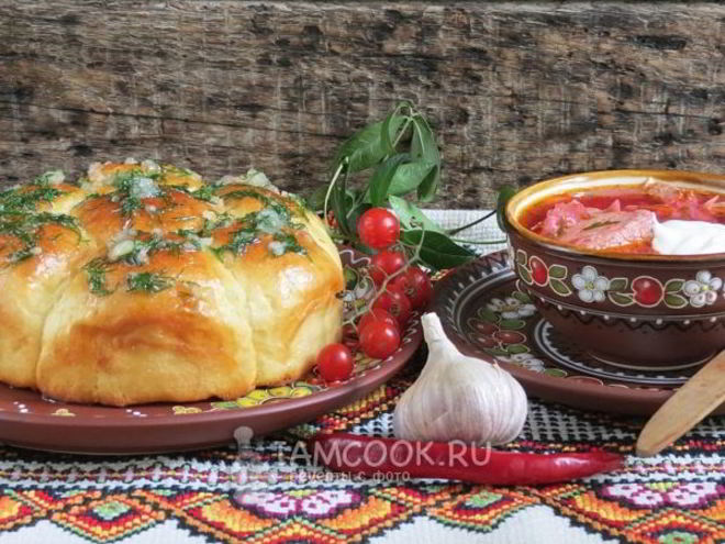 Рецепт украинского борща с пампушками