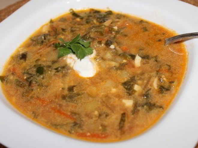 Рецепт украинского борща со щавелем