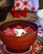 Украинский борщ со свеклой