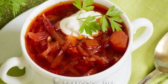 Вегетарианский борщ с семечками