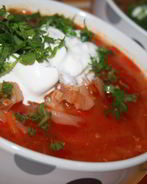 Вкусный борщ на домашней курице