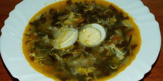 Вкусный зеленый борщ со щавелем