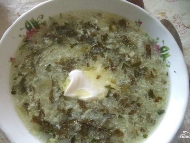 Рецепт зеленого борща без мяса