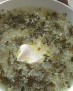 Зеленый борщ без мяса