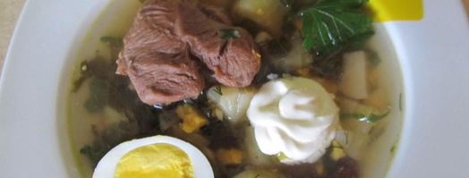 зеленый борщ с крапивой, щавелем и яйцом. Шаг 15