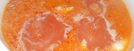 зеленый борщ с курицей и томатом. Шаг 2