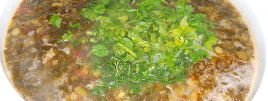 зеленый борщ с курицей и томатом. Шаг 4