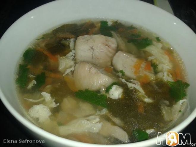 Рецепт зеленого борща с сомом