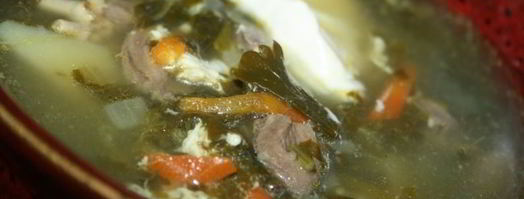 зеленый борщ со щавелем на куриных сердечках. Шаг 7