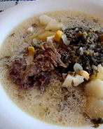 Зеленый борщ со щавелем