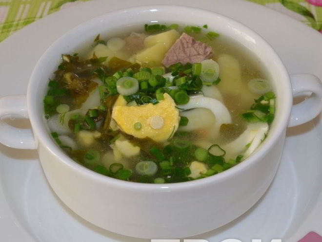 Рецепт зеленого борща