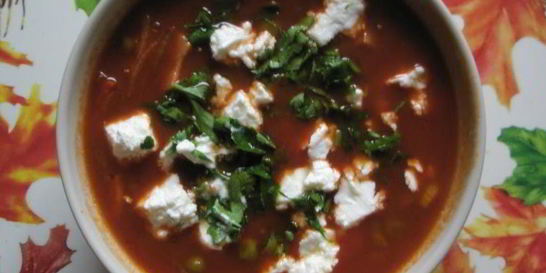 Быстрый суп с томатным соком