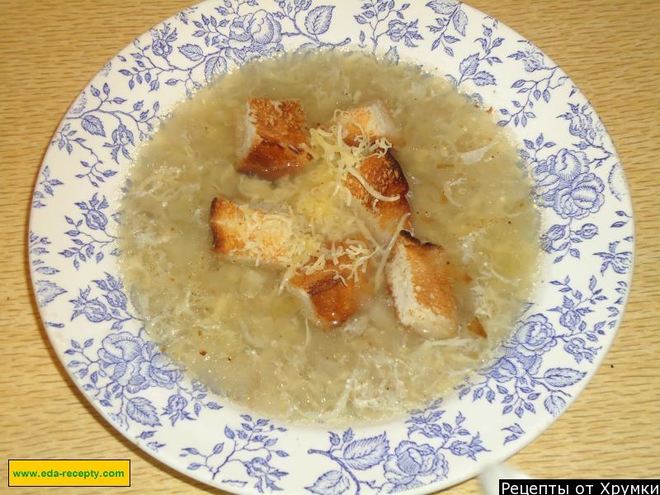 Рецепт чесночного супа с гренками по-чешски