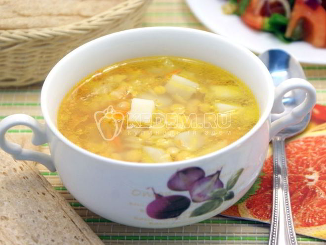 Рецепт постного горохового супа