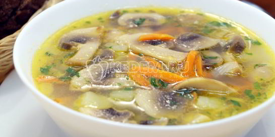 Грибной суп из шампиньонов