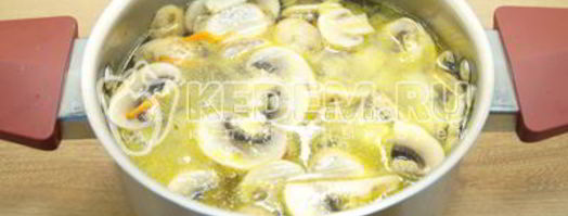 грибной суп из шампиньонов. Шаг 7