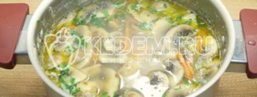 грибной суп из шампиньонов. Шаг 8