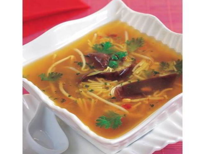 Рецепт грибного супа с ростками сои и имбирем