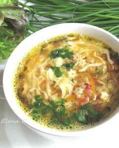 Итальянский чечевичный суп с пастой