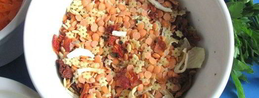 итальянский чечевичный суп с пастой. Шаг 2