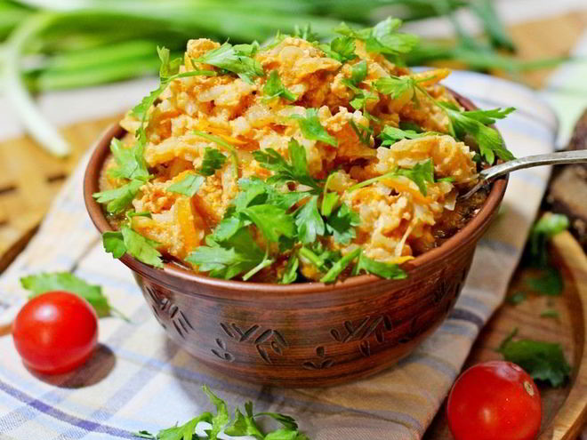 Рецепт капустняка с фаршем в мультиварке