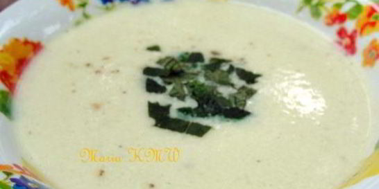 Крем-суп из кольраби с мятой