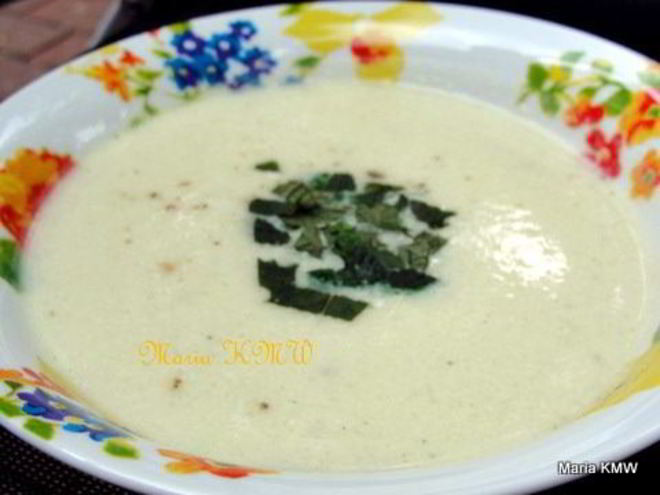 Рецепт крема-супа из кольраби с мятой