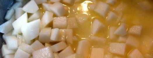 крем-суп из кольраби с мятой. Шаг 3