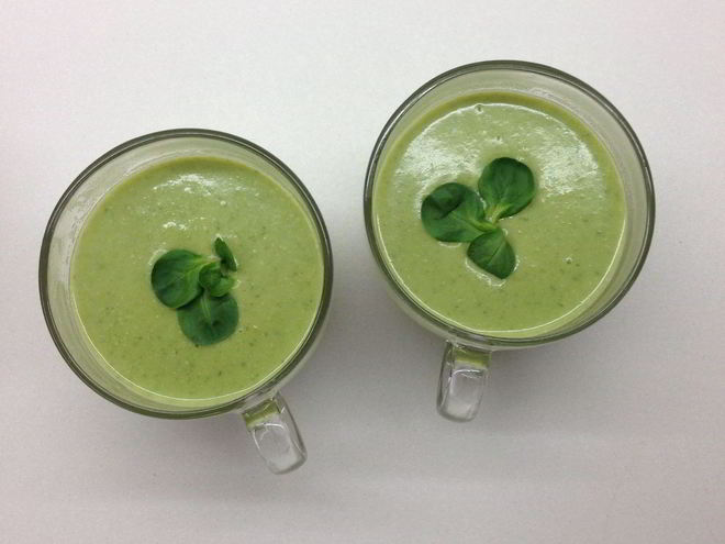 Рецепт крема-супа из порея и салата корн