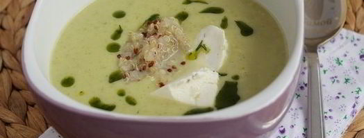 крем-суп из цукини с рикоттой, киноа и укропом. Шаг 7